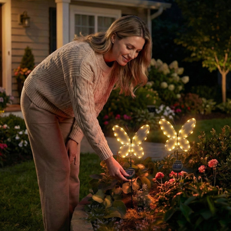 Ensemble de 2 lumières de jardin à DEL pour l'extérieur