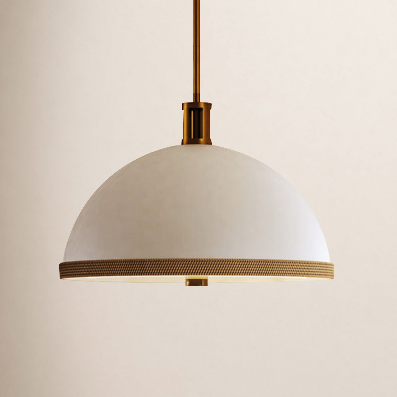Doral Pendant, Matte White, 16.75"H x 24.25"W x 24.25"D