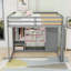 Lit mezzanine avec garde-robe, tablettes et armoire-948970013-948970015