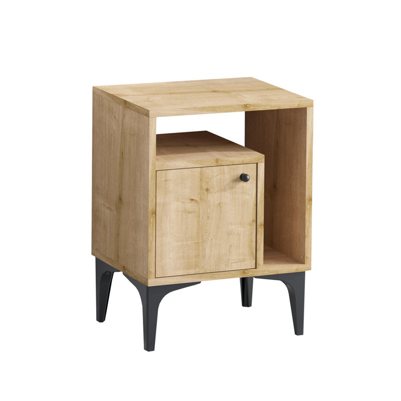 Table de chevet moderne, chêne saphir, 15,8 po x 21,7 po x 13,8 po | 100% panneau de particules enduit de mélamine, épaisseur: 0,7 pouce | Conception élégante pour une solution de décoration et de rangement pour chambre à coucher élégante, finition durable et élégante