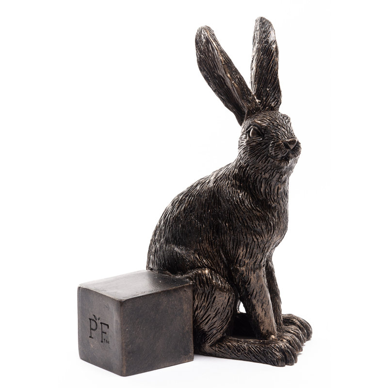 Pieds de jardinière en bronze Vigilant Hare