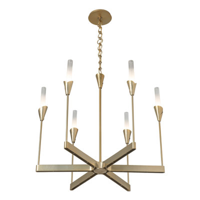 Lilium Chandelier - 6-Light - Dark Smoke