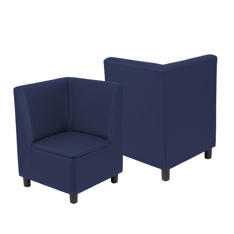 Kid Comfort Collective Modular Corner Chairs, 2-Pack - Navy, Navy