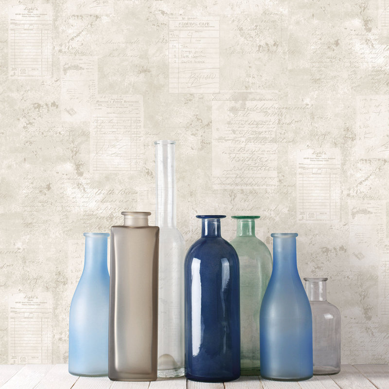 Kitchen Recipes Order Recipe 32.8' L x 21" W Wallpaper Roll, Beige