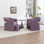 Fauteuil demi-tonneau rembourré avec repose-pieds-738636739