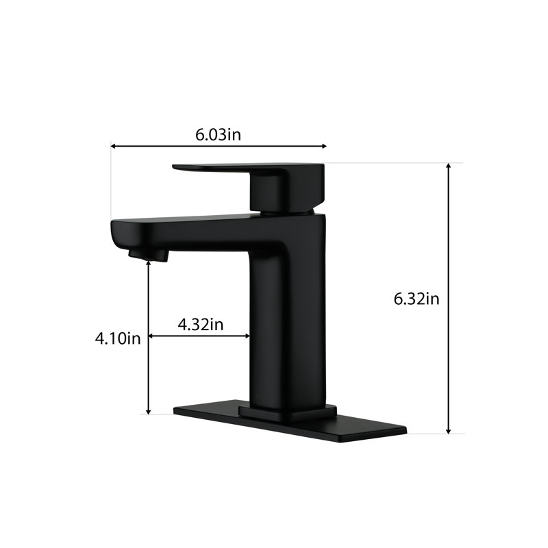 Robinet pour salle de bain à poignée simple avec drain Probe