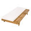 Ensemble de méridienne, espace disponible sur un côté, bois d'acacia massif avec coussin de détente (crème et triple pli) - version gris foncé assortie disponible-951669824