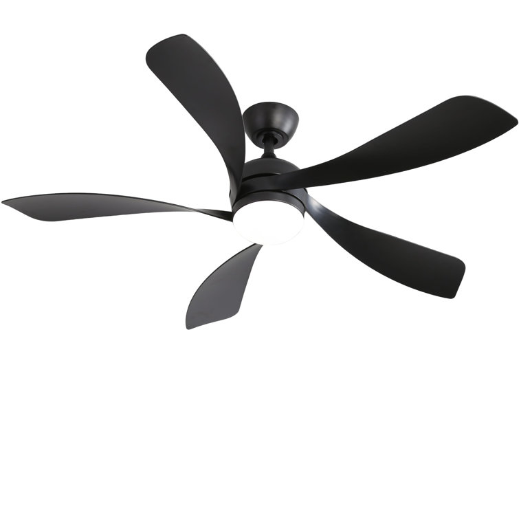52" 5 - Blade Modern Ceiling Fan With Led Lights And Remote Control