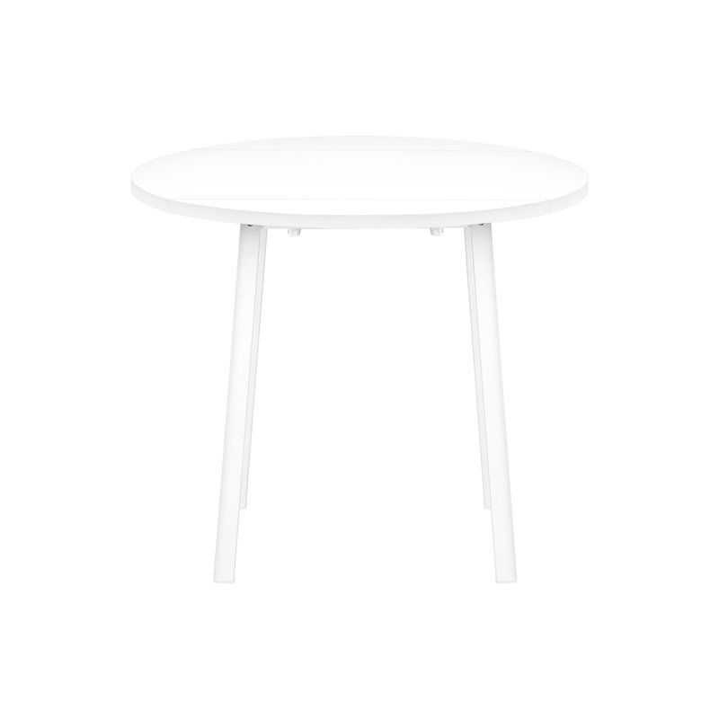 Ensemble de table de salle à manger, ensemble de 3 pièces, petit, abattant de 35 po, cuisine, métal blanc et stratifié, tissu gris, contemporain, moderne
