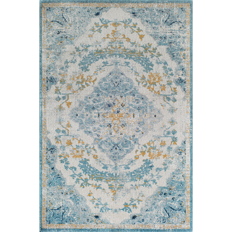 Hailey Vintage Fresh Chicory Area Rug, Rectangle 2'6" x 4'