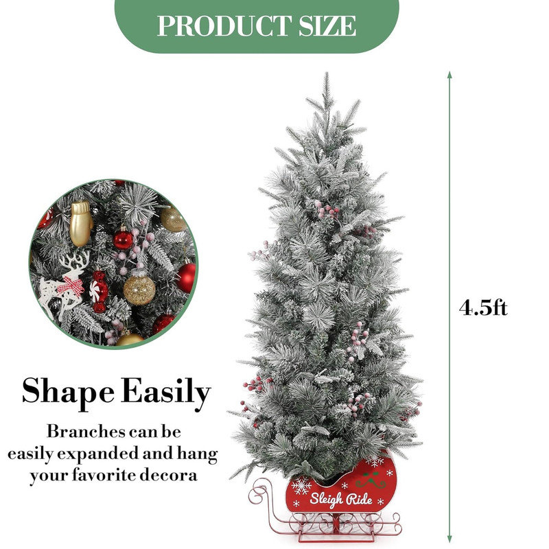 4.5' H Lighted Artificial Christmas Tree