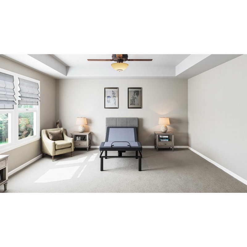Twin Adjustable Bt2000 Bed - Full Range Positions Adjustment And Built-In Flashlight Position 850Lb Weight Support, Twin
