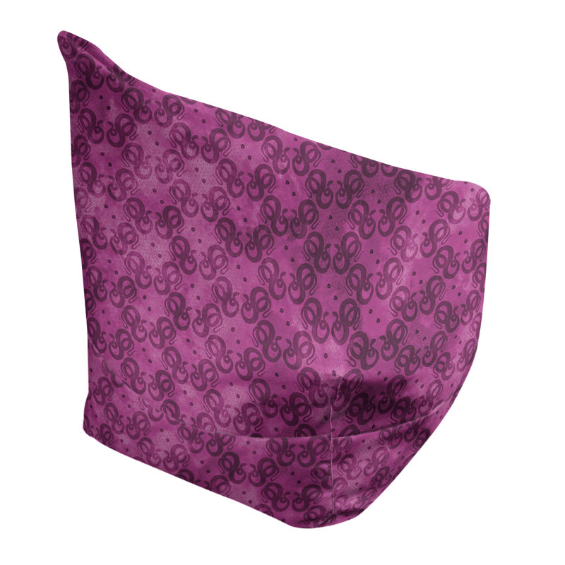 Sac de pois Leffel, Housse de pouf, H 38 po x L 42 po x P 29 po, Rose chaud/rouge mauve pâle