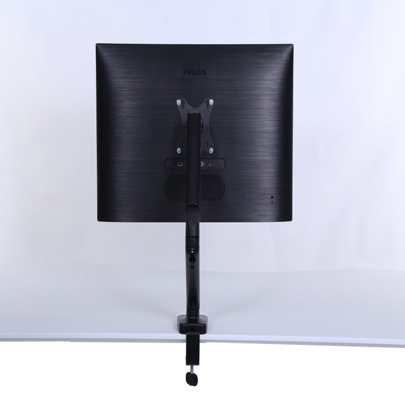 Adjustable Black Single Arm Monitor Desk Mount for 32" Screens
