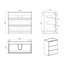 Armoire de plancher couleur noyer - 3 tiroirs, élégance moderne, douceur silencieuse, rangement maximum dans trois et rangement lisse maximum, pas de lavabo