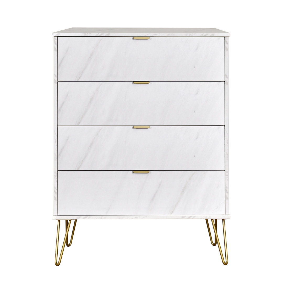Fully Assembled Bellatrix 4 Drawer 76.5Cm W Chest of Drawers
