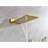 Gold Wall Mounted Shower, 3 Body Sprays & Handheld, Natural Style Shower System, Method
