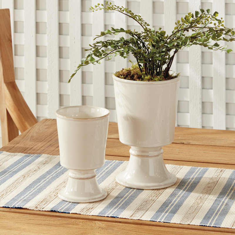 Manderly Cachepot, Cream