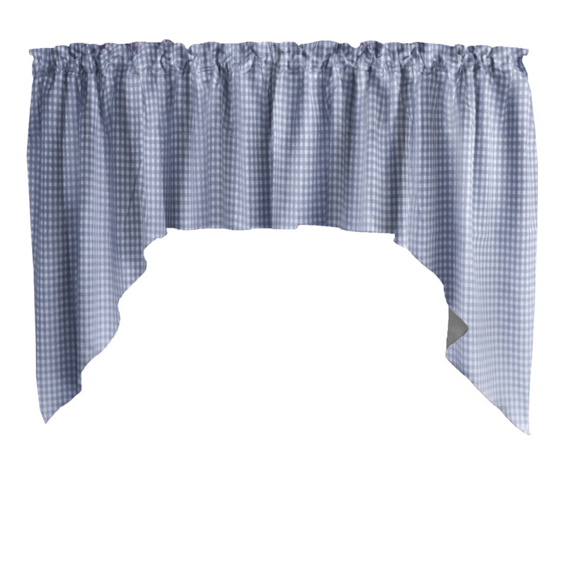 Cantonnière à carreaux Gingham, Bleu clair