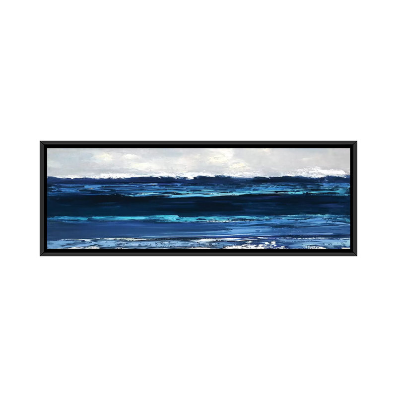 «Summer Surf», reproduction sur toile, H 16 po x l 48 po x P 1,5 po, Cadre noir