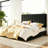 4-Drawer Velvet Upholstered Storage Platform Bed with Adjustable Headboard-672555047-672555044