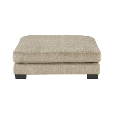 Pouf brun, design modulaire, 114,3 cm x 114,3 cm x 43,2 cm, revêtement en microfibre