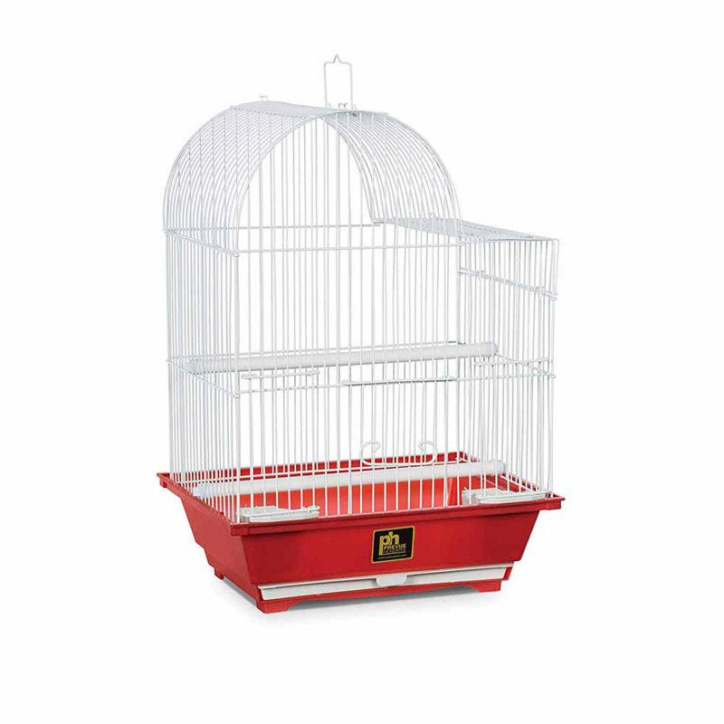 Cage à oiseaux avec plateau amovible Charade, Rouge
