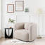 Fauteuil d'appoint carré, fauteuil rembourré en tissu Boucle-904372096