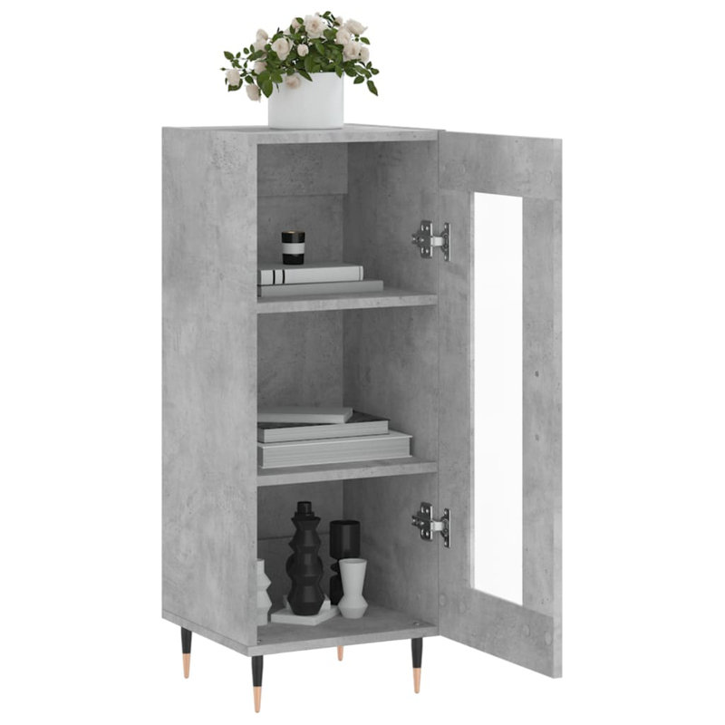 Malama Display Cabinet, Concrete Grey