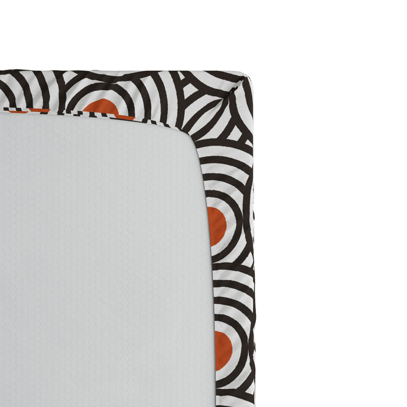 Microfiber Geometric Fitted Sheet, Twin Fitted Sheet, Geometric 1