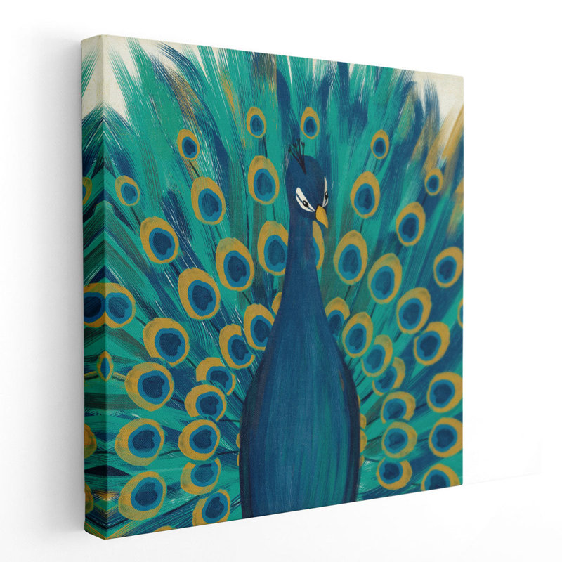 «Proud as a Peacock I», reproduction d'art sur toile, H 24 po x l 24 po