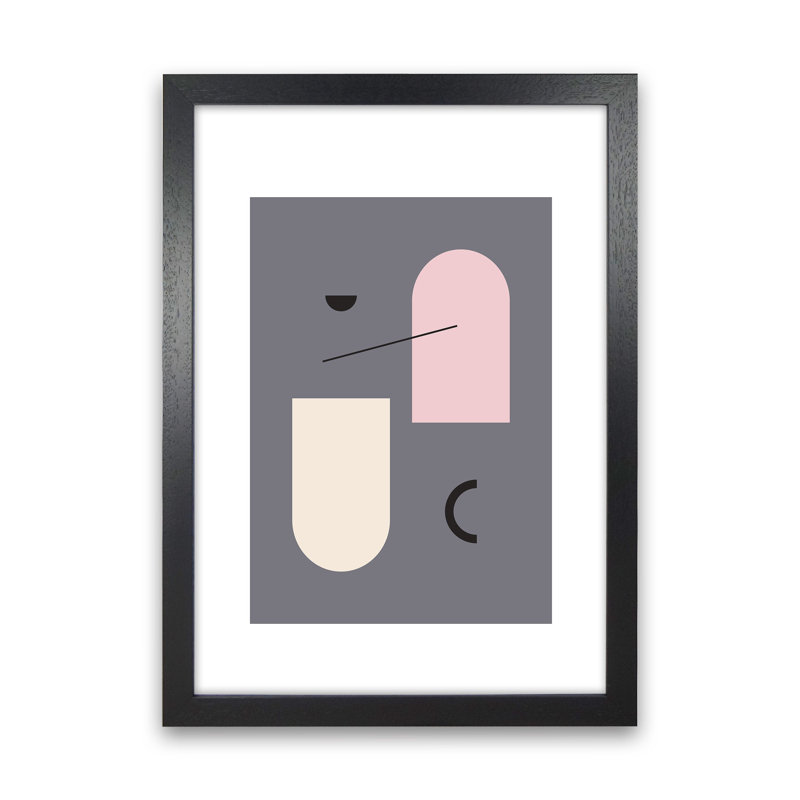 Mila Abstract Pink N5 by Pixy Paper - Print, Black Framed, 59.4cm H x 42cm W x 3cm D