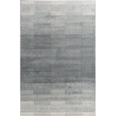 Bungalow Rose Puryear Grey/Blue Abstract Indoor Polypropylene Area Rug