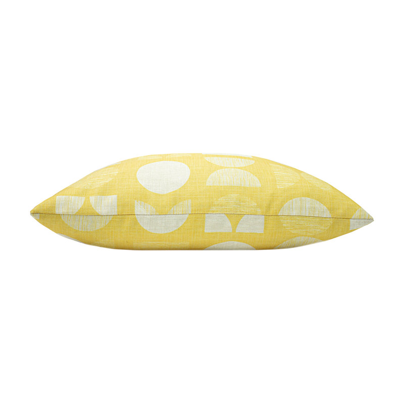 Furn Geometric Square Cushion, Yellow, Feather