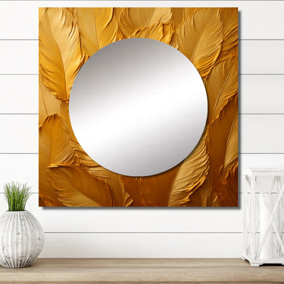 Deborahann - Ostriches Large Square Mirror Wall Decor For Bedroom