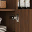 Table pliante avec tablettes de rangement et roulettes