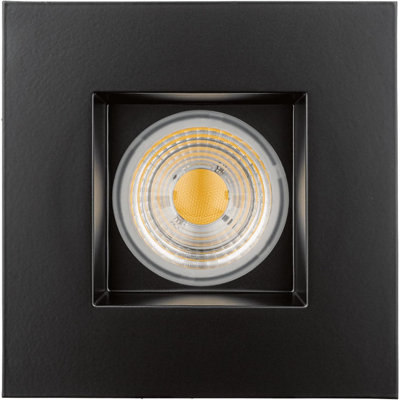 Perlglow 4" Square Black Smooth 15W ‎1100 Lumens 5CCT Recessed Light
