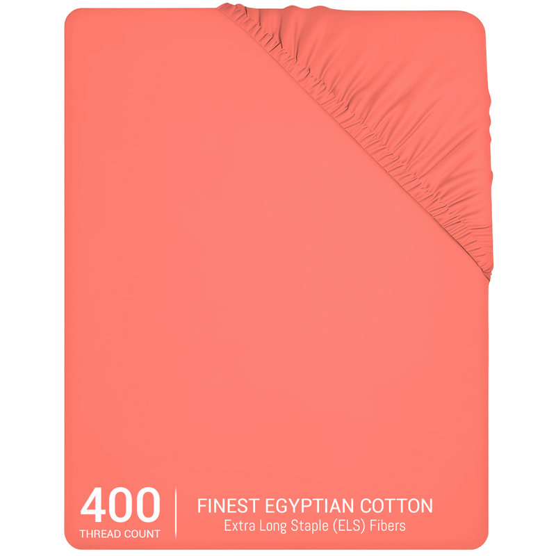 100% Cotton Flatweave Fitted Sheet, Double (4'6)