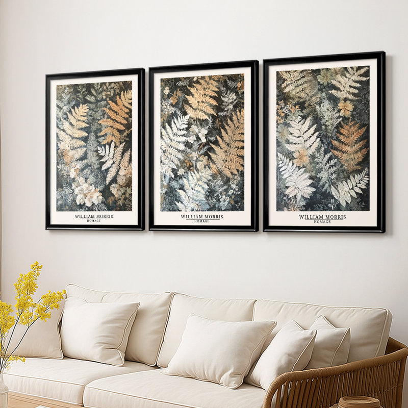 Série sur toile encadrée personnalisée - 3 pièces, H 21 po x l 30 po, Noir
