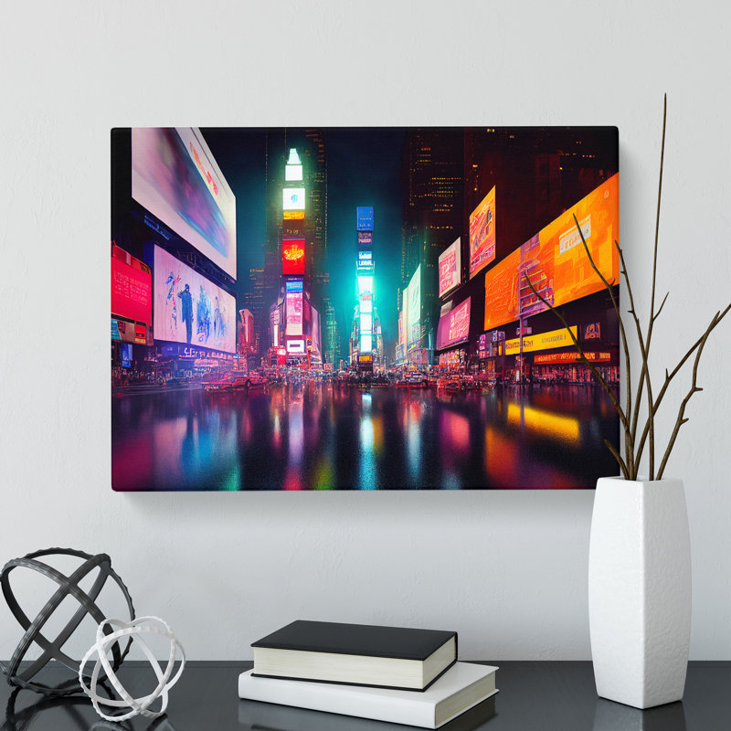 New York Times Square Art Vol.8 - Wrapped Canvas, 50cm H x 76cm W x 3cm D