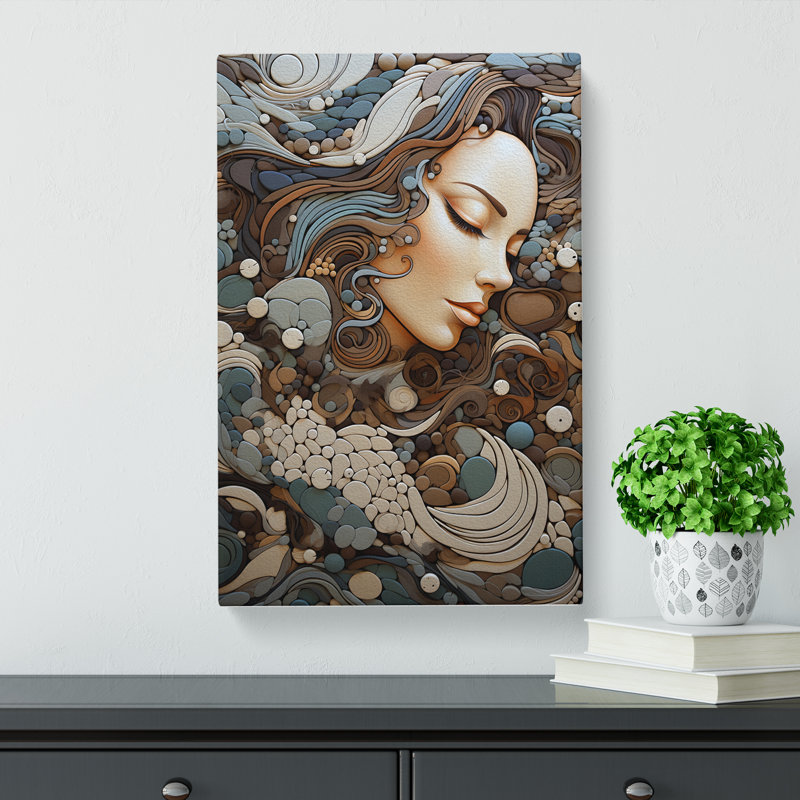 Pebbles Nouveau - Print, 60cm H x 40cm W x 3cm D