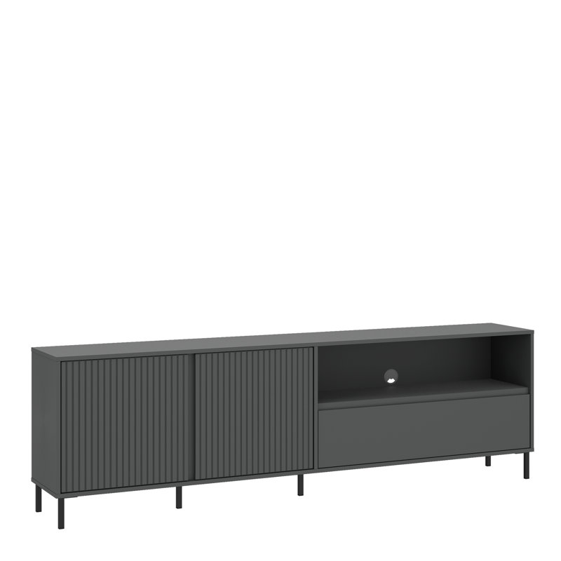 Unfinished TV Stand, 64.5cm H x 207.8cm L x 40cm W, Anthracite