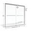 Porte de baignoire demi-cadre à contournement l 29,25 po x H 57 po Infinity-14170691-14170693