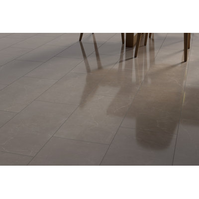 Sterlina II Silver 12 in. x 24 in. Polished Porcelain Floor and Wall Tile (15.5 sq. ft./Case)