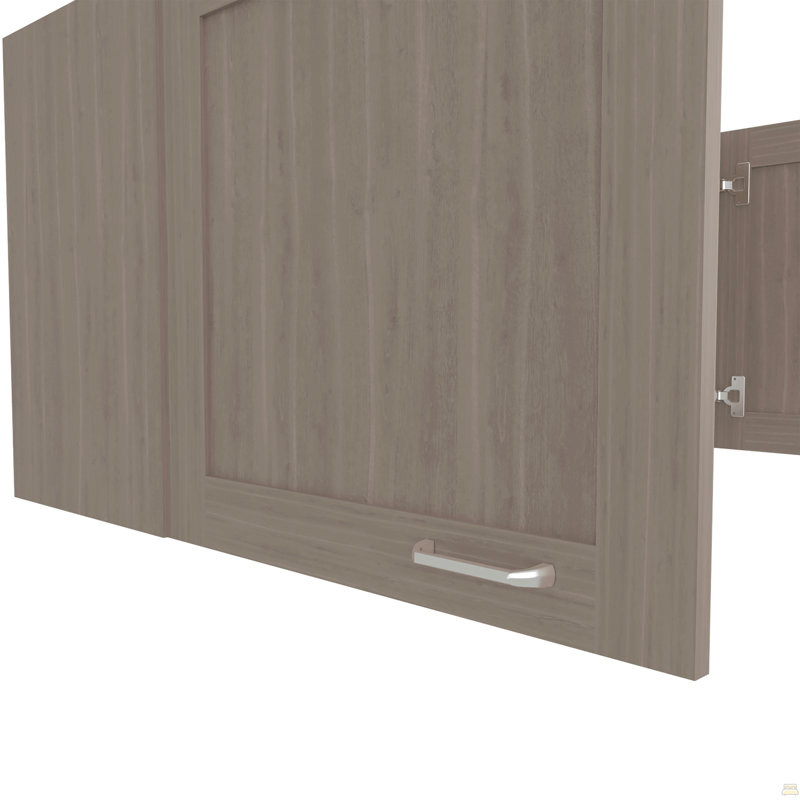 Armoire murale, 2 portes, chêne blanc, Brun