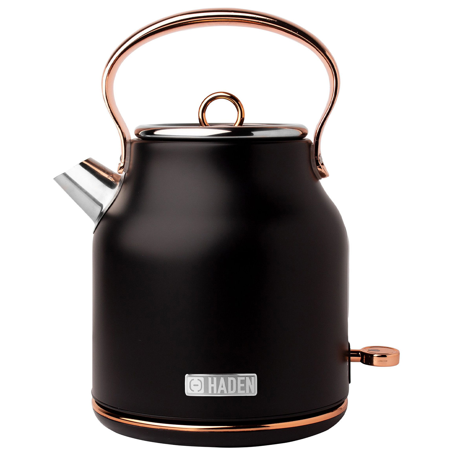 HADEN Heritage 1.7L Stainless Steel Kettle, Black/Copper