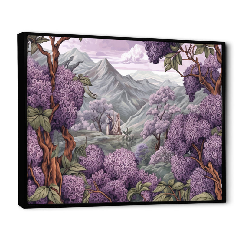 «Lilac mauve», impression sur toile, H 30 po x l 40 po x P 1,5 po, Toile noire