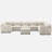 Velvet Oversized U-Shaped Modular Sectional Sofa 169.3'' Wide Livingroom Couch-1549071056