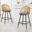 66 cm H Swivel Upholstered Bar Stool & Counter Stool with Metal Legs (set of 2 & set of 4)-2033917738-2033917740