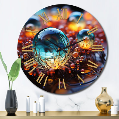 Horloge murale en 3D 3D Molecules Microscopic Wonders I